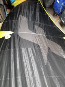 Repaired kite wing
