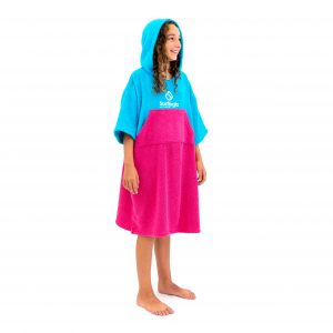 Surf Logic Poncho Junior pink and cyan