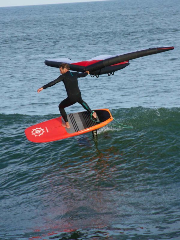 Slingshot shred sled and wing in action