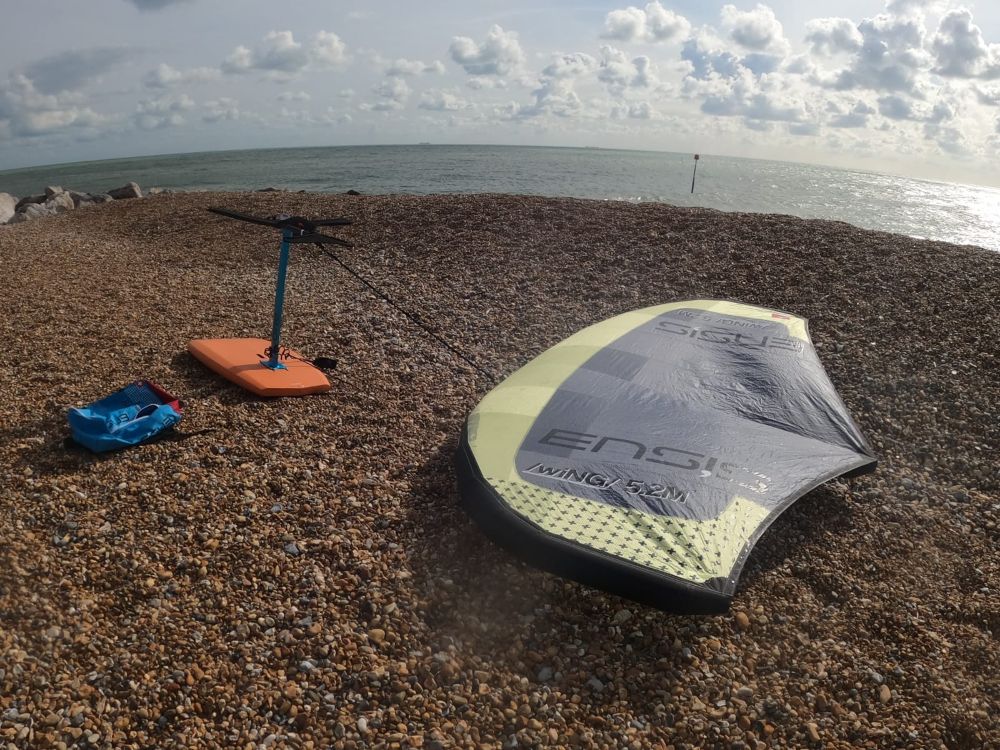 ENSIS wing set up on beach